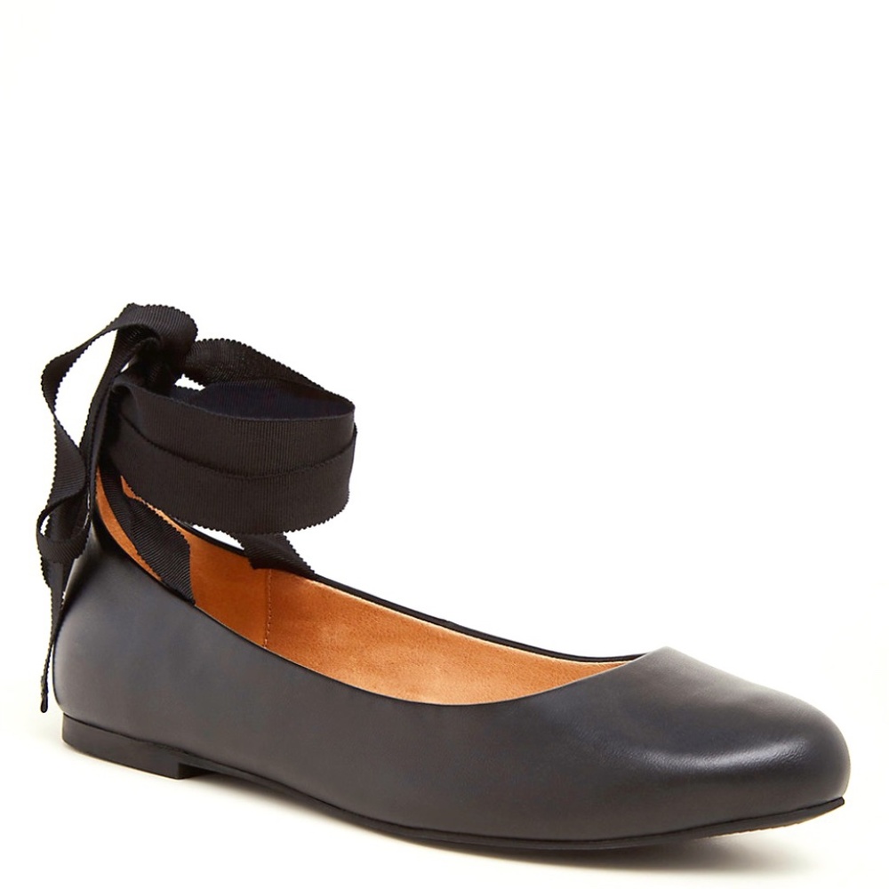 NWT Torrid Black Ankle Wrap Ballet Flats 10